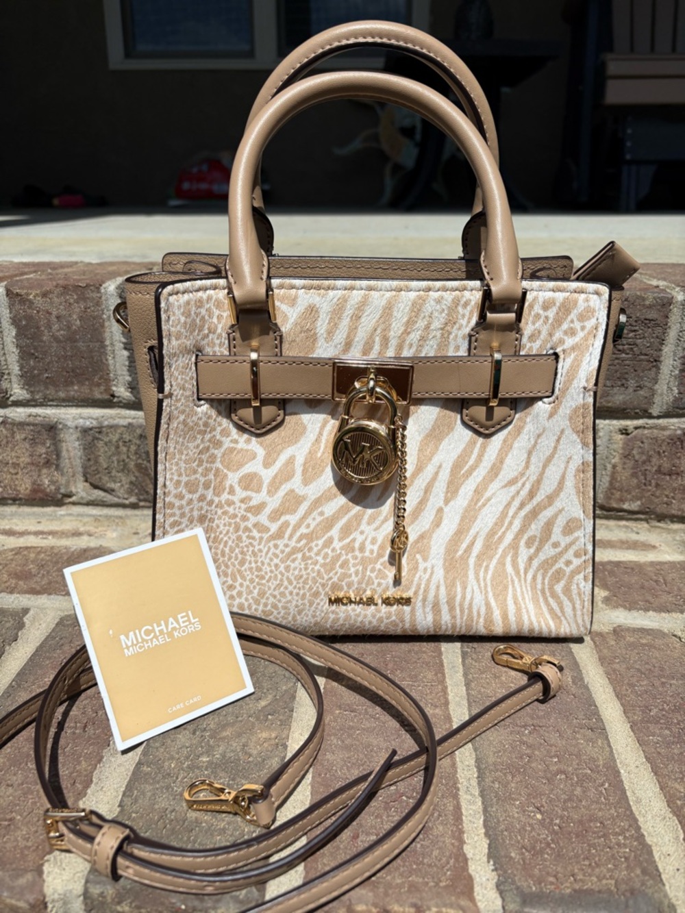Michael Kors Calf Hair Zebra Print Satchel NWT Retail $558